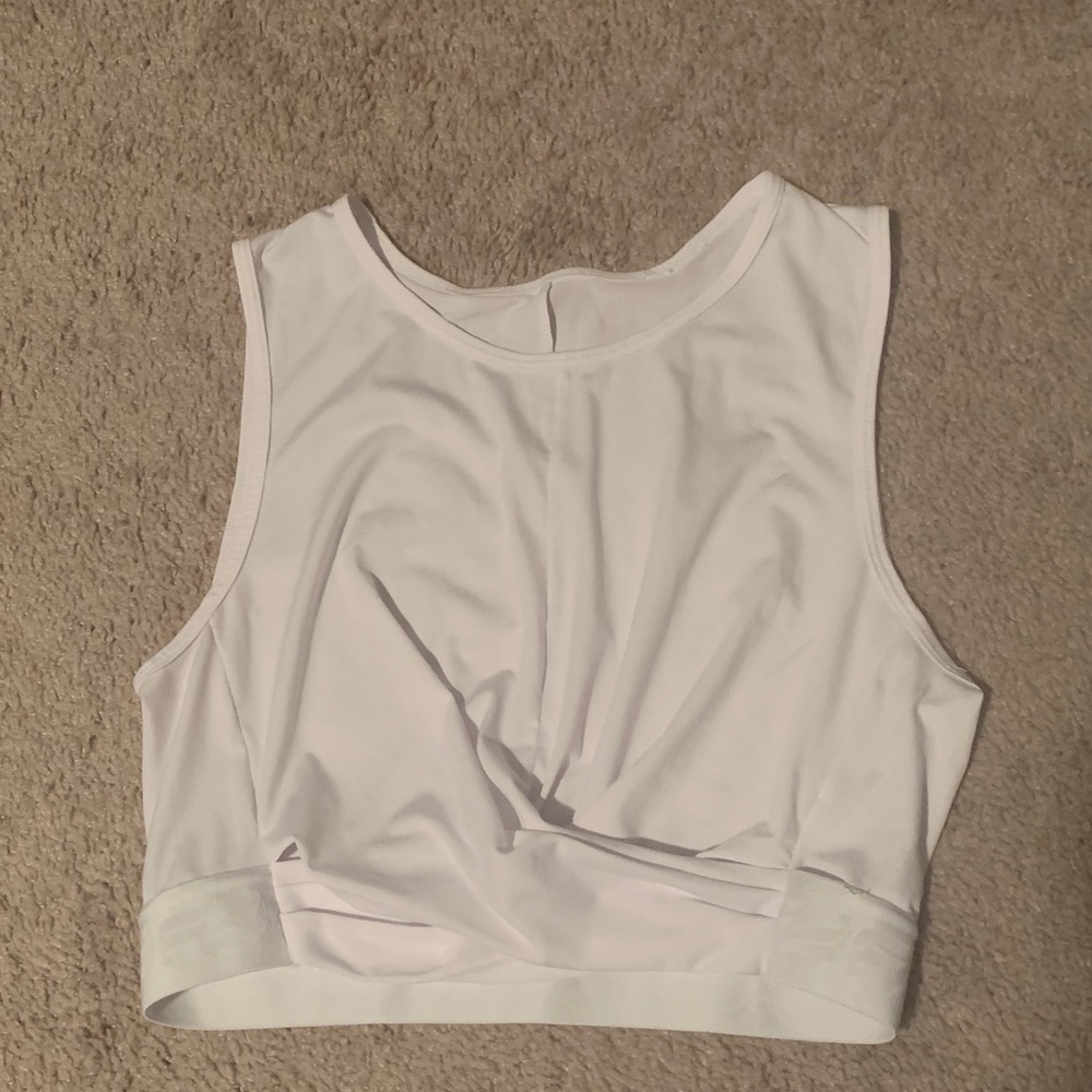 White Fabletics Crop Top